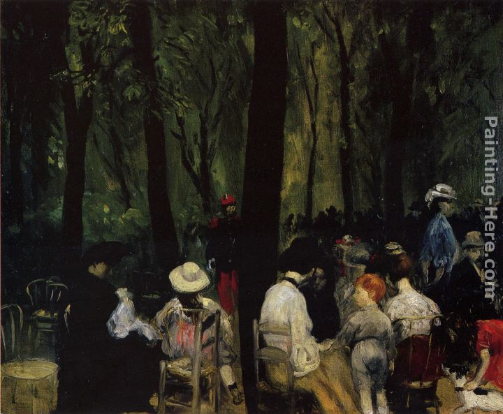 Under the Trees, Luxembourg Gardens painting - William Glackens Under the Trees, Luxembourg Gardens art painting